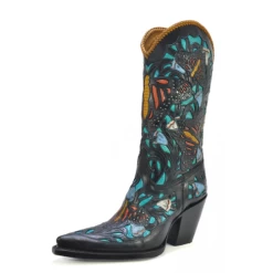 Liberty Women's Boots - Caiman Monarch Tooled