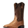 Corral Ariat Men's Boots - Quantum Primo Full Quill Ostrich / Beam Brown