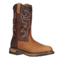 Rocky Men's Boots - Original Ride Branson Roper - Aztec Crazyhorse / Bridle Brown