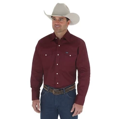 Wrangler Men's Work Shirt - Cowboy Cut - Red Oxide