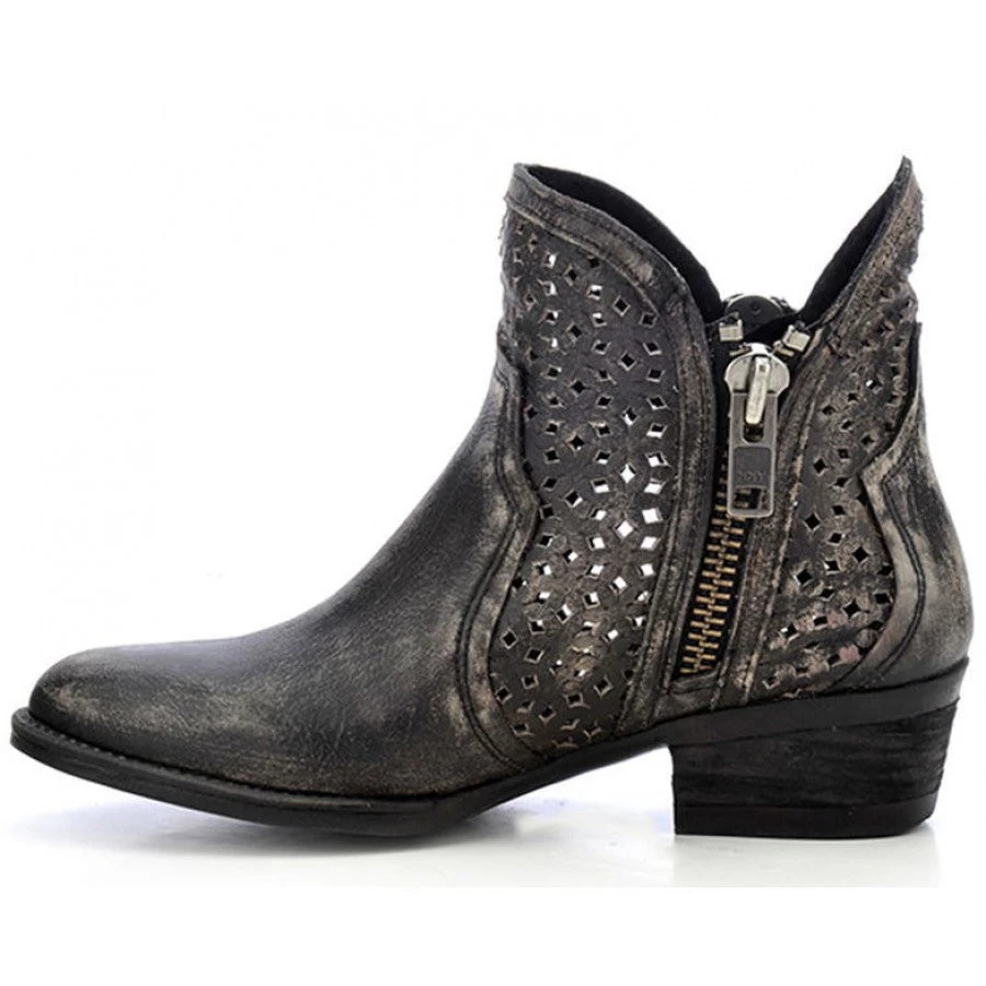 Corral Boots Corral's Circle G Brand- Black And Grey Shorty Boots - Image 2