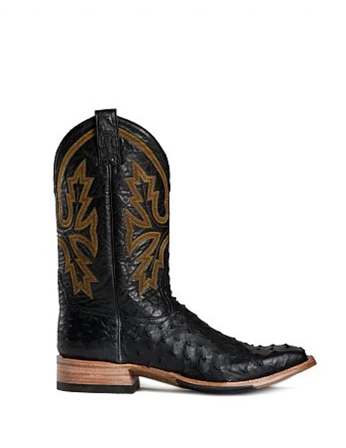 Rod Patrick Men's Boots - Black Full Quill Ostrich - Image 2