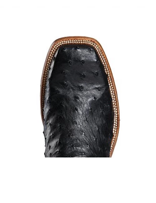 Rod Patrick Men's Boots - Black Full Quill Ostrich - Image 3