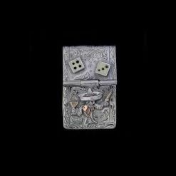 Vogt Mens Accessories - Money Clip - JB Hand Engraved Sterling Johnny Bones Money Clip