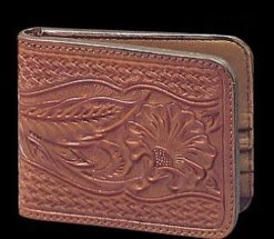 Vogt Mens Accessories - Wallets - Hand Tooled Russet Sheridan Floral